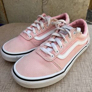 Vans Kids Pink and White Sneakers